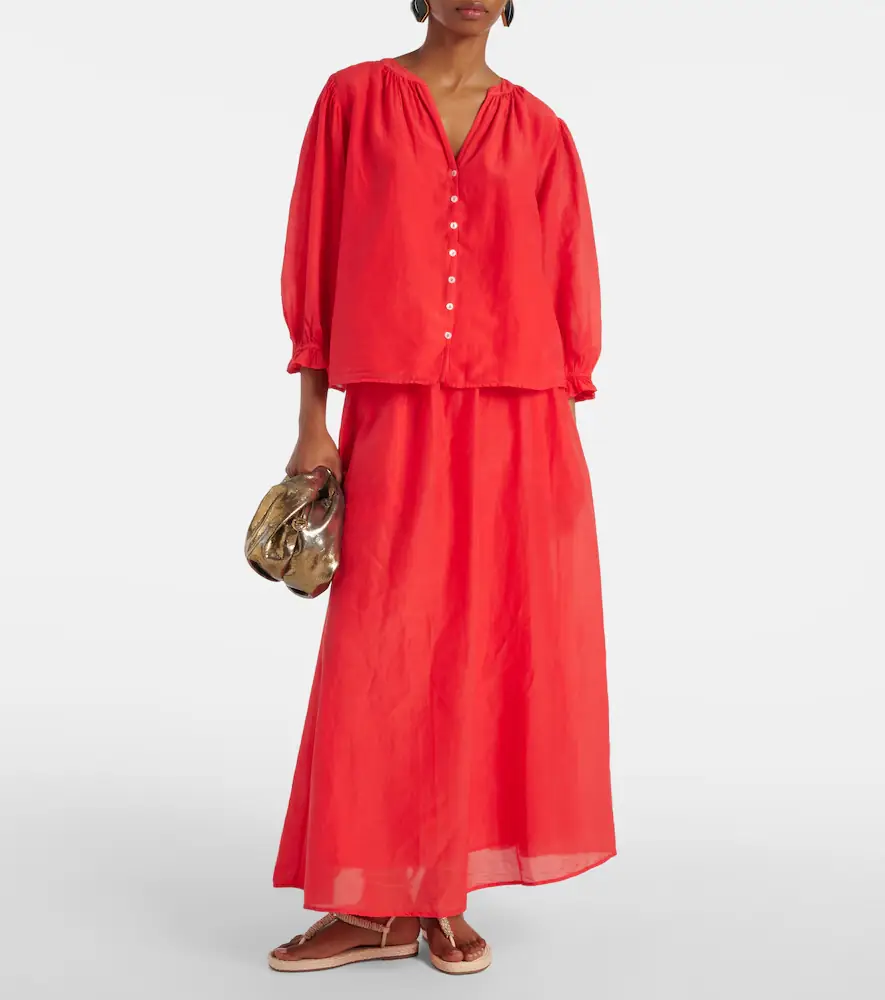 Velvet Mel cotton and silk shirt | Thumbnail 6