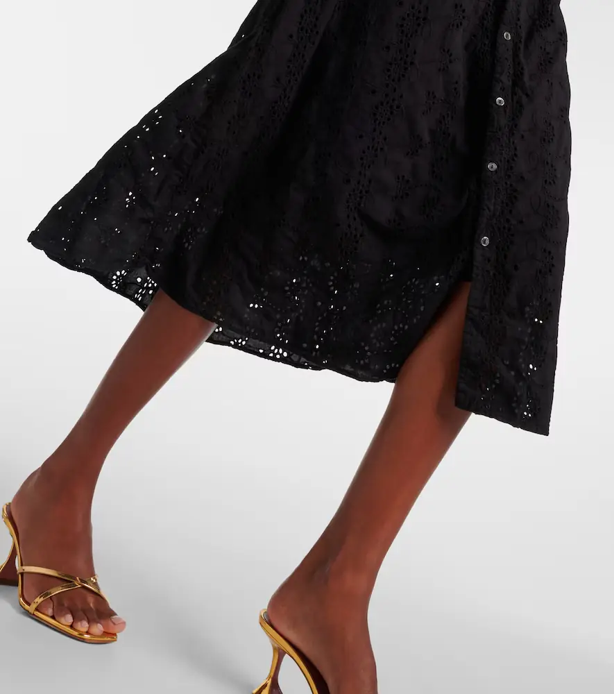 Velvet Rorio embroidered cotton midi dress | Thumbnail 5