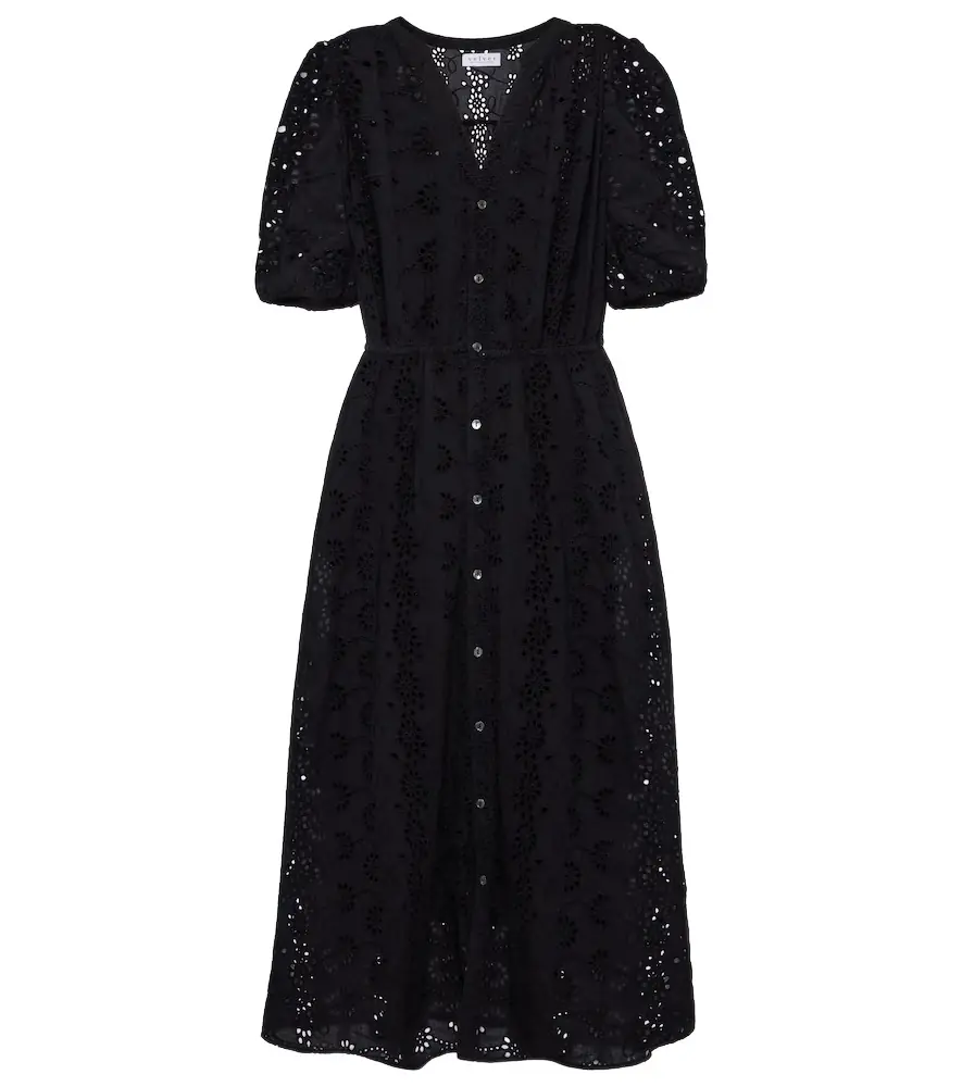 Velvet Rorio embroidered cotton midi dress | Image 1 Velvet Rorio embroidered cotton midi dress | Image 1