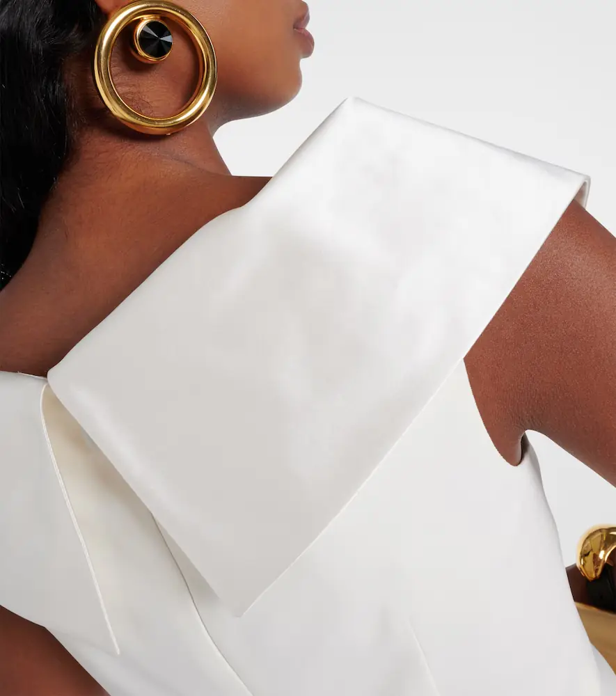 Alessandra Rich Bow-detail satin-trimmed cady minidress | Thumbnail 3 Alessandra Rich Bow-detail satin-trimmed cady minidress | Thumbnail 3