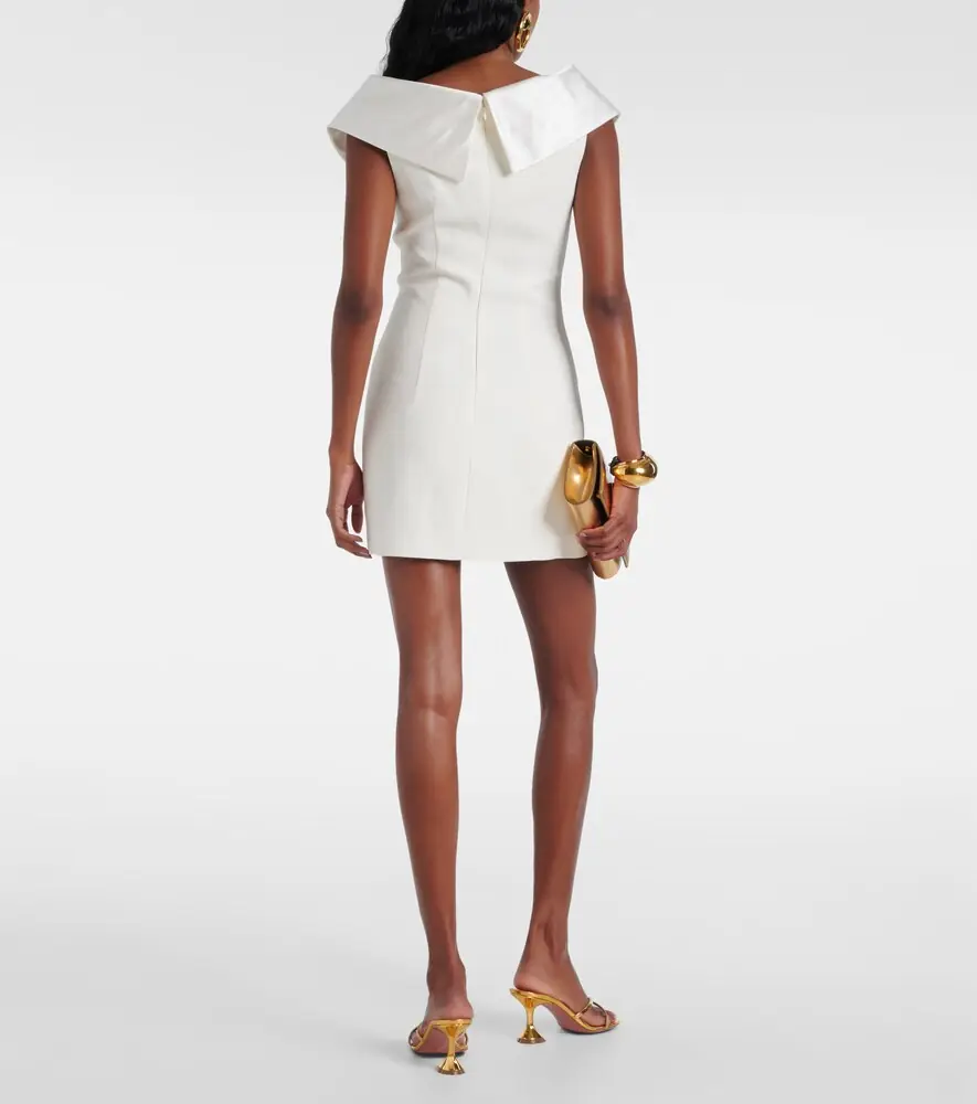 Alessandra Rich Bow-detail satin-trimmed cady minidress | Thumbnail 5 Alessandra Rich Bow-detail satin-trimmed cady minidress | Thumbnail 5
