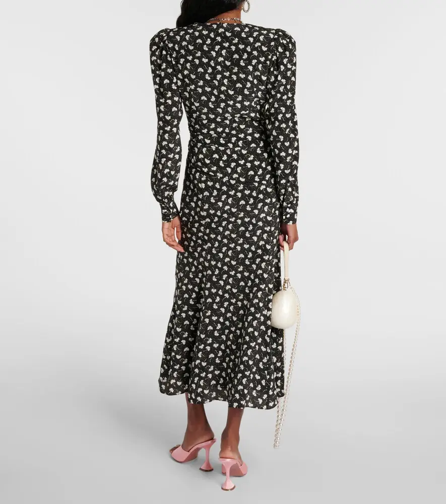 Alessandra Rich Printed silk midi dress | Thumbnail 3