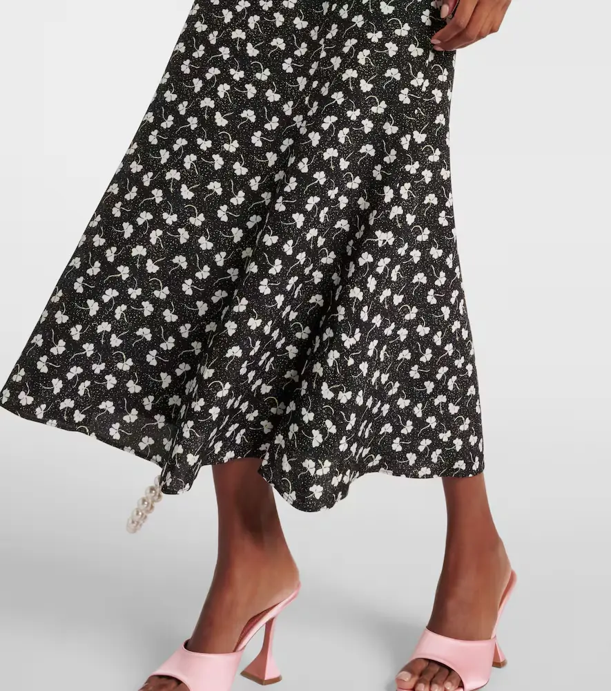 Alessandra Rich Printed silk midi dress | Thumbnail 4