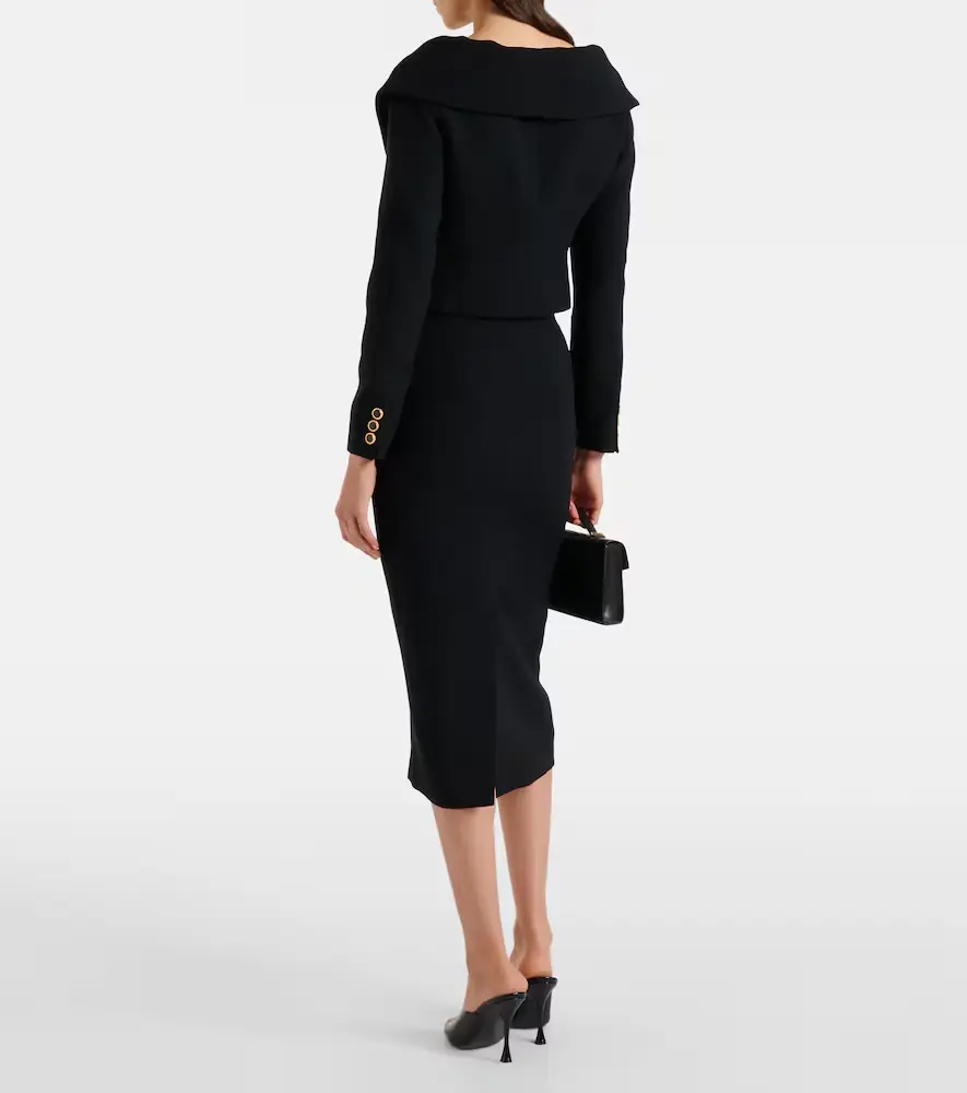 Alessandra Rich Wool midi skirt | Thumbnail 5