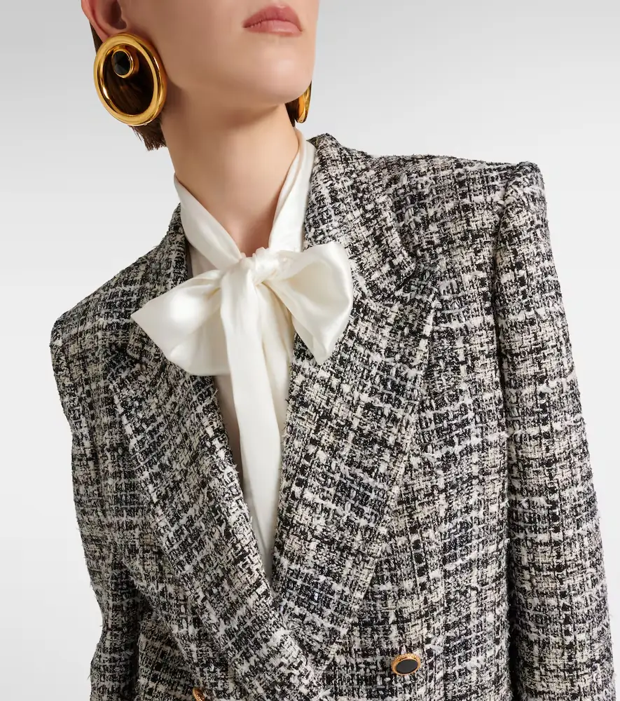 Alessandra Rich Wool lamé tweed blazer | Thumbnail 3 Alessandra Rich Wool lamé tweed blazer | Thumbnail 3