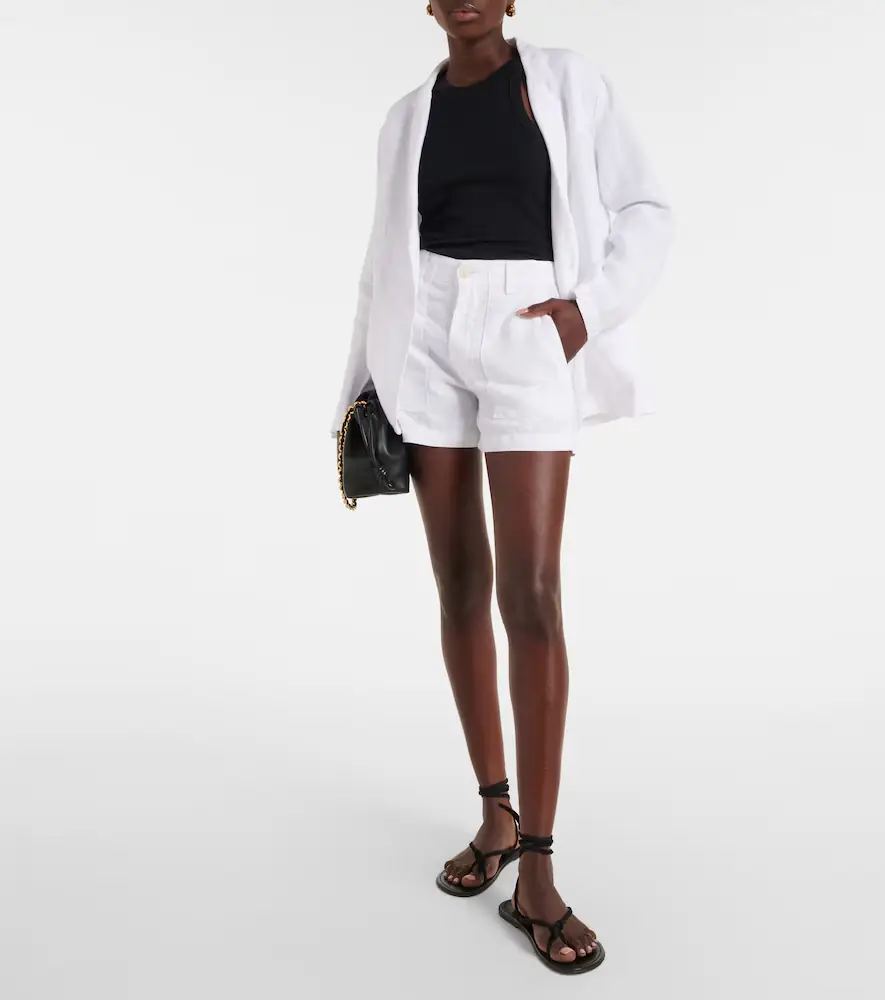Velvet Fallon linen shorts | Thumbnail 4