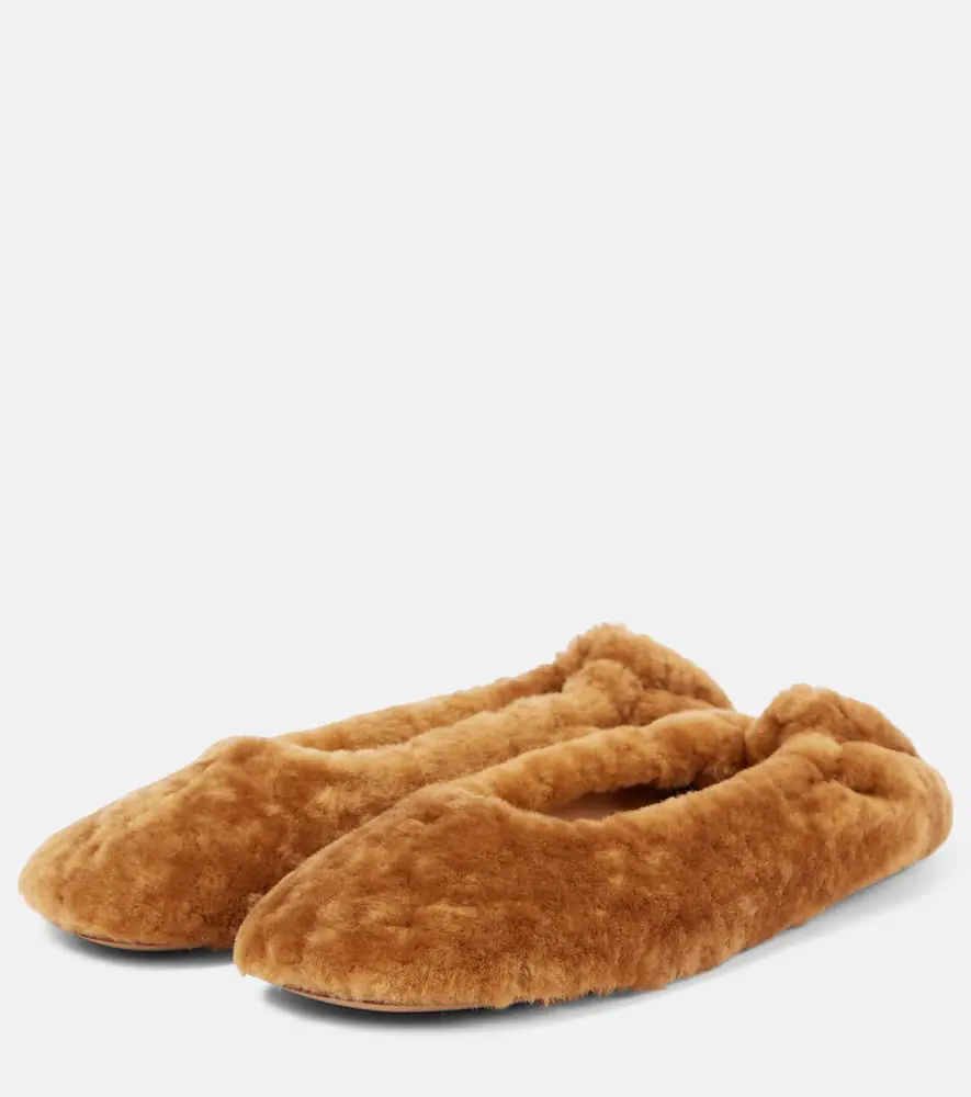 Dries Van Noten Shearling ballet flats | Thumbnail 3
