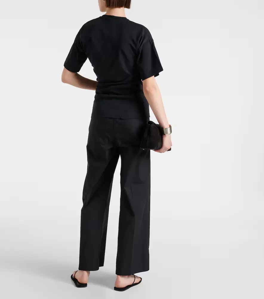 TOTEME Gathered cotton jersey T-shirt | Thumbnail 3