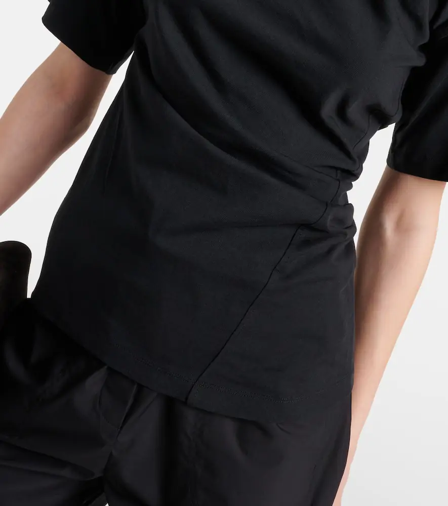 TOTEME Gathered cotton jersey T-shirt | Thumbnail 4