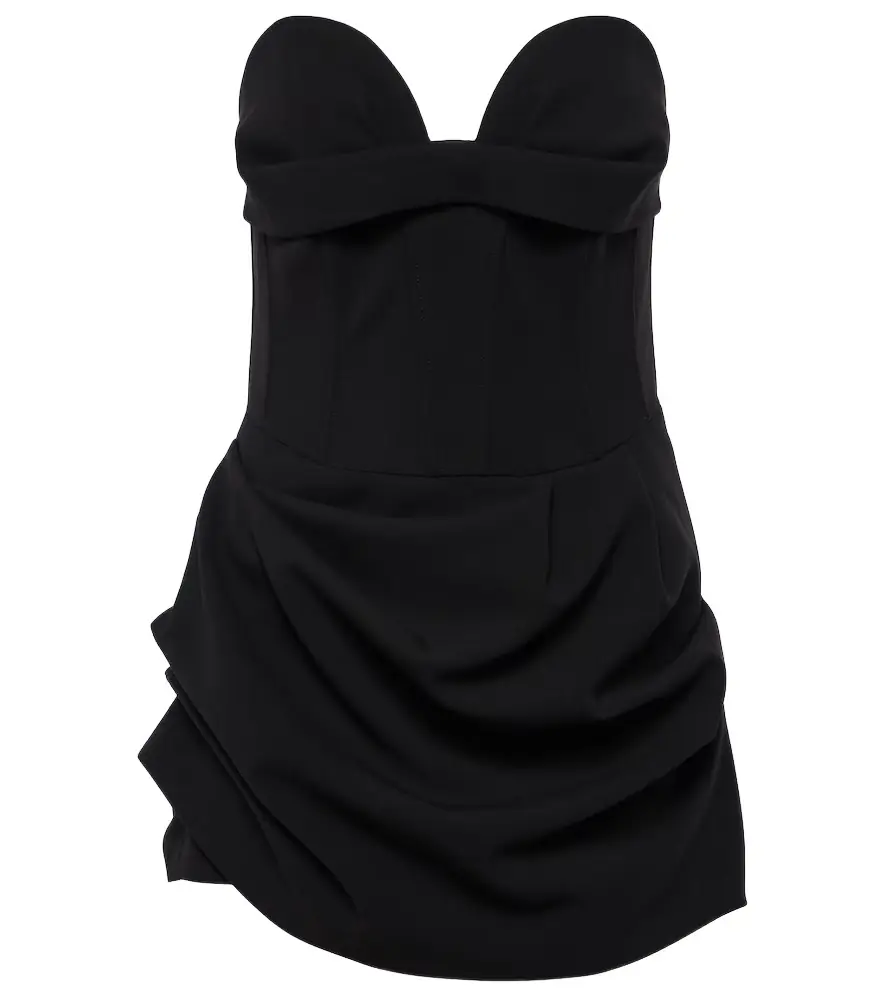 Magda Butrym Draped wool-blend bustier dress
