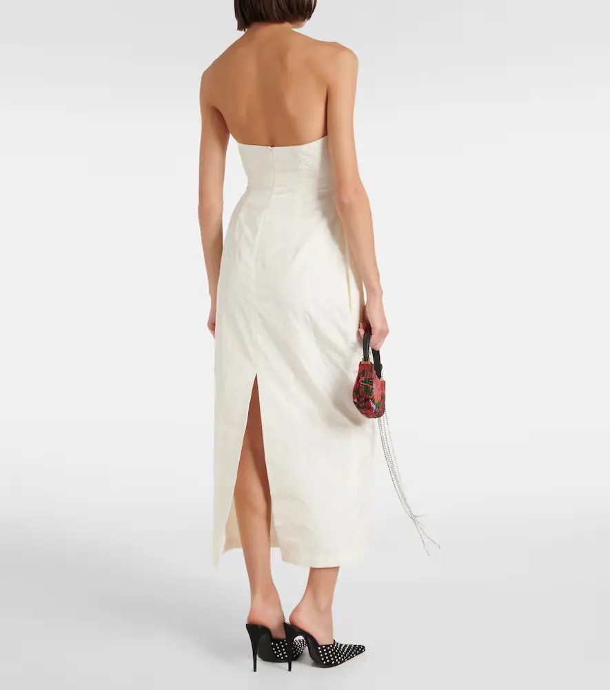 Magda Butrym Strapless silk taffeta midi dress | Thumbnail 2 Magda Butrym Strapless silk taffeta midi dress | Thumbnail 2