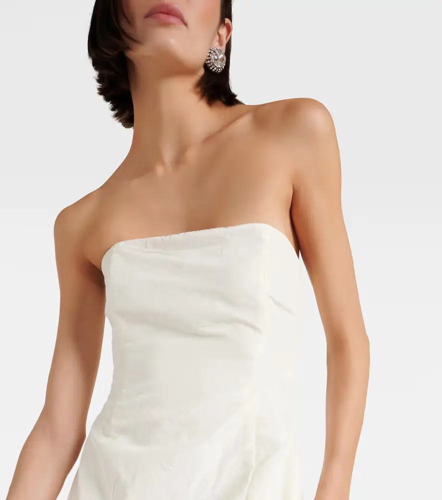 Magda Butrym Strapless silk taffeta midi dress | Thumbnail 5 Magda Butrym Strapless silk taffeta midi dress | Thumbnail 5