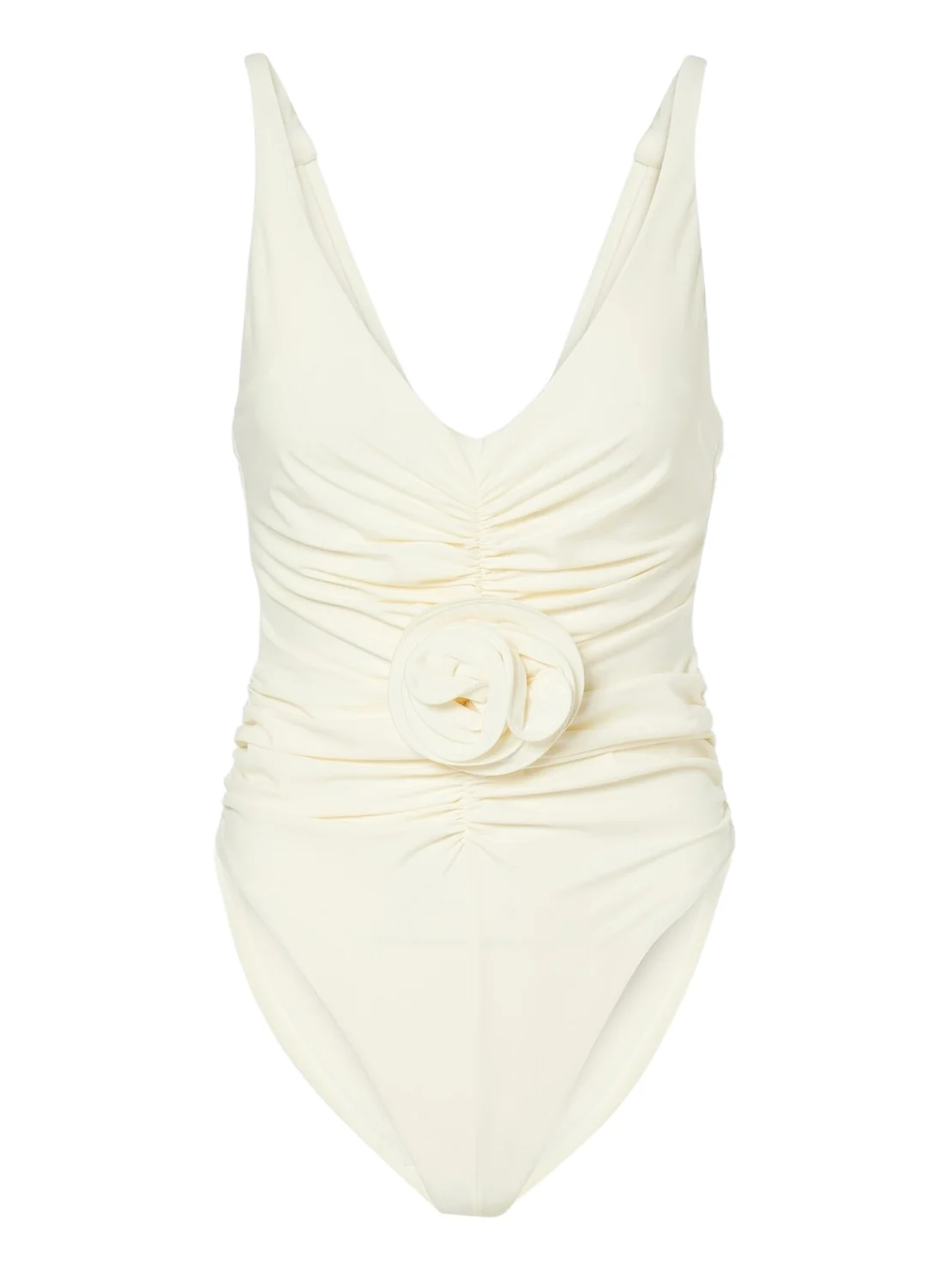 Floral-appliqué ruched swimsuit Floral-appliqué ruched swimsuit