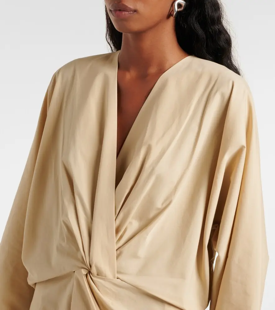 Tove Ailin draped cotton midi dress | Thumbnail 4
