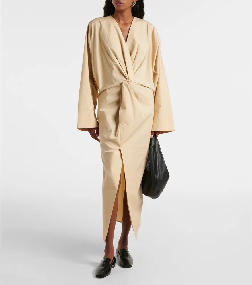 Tove Ailin draped cotton midi dress | Thumbnail 6