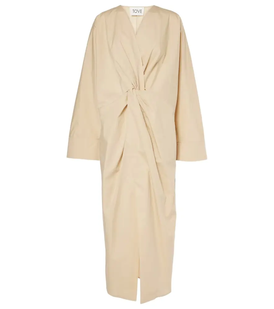 Tove Ailin draped cotton midi dress