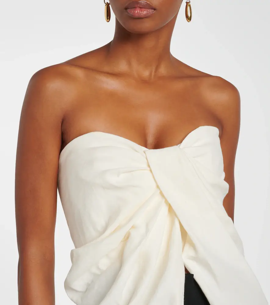 Tove Tuiren draped linen and cotton-blend top | Thumbnail 5