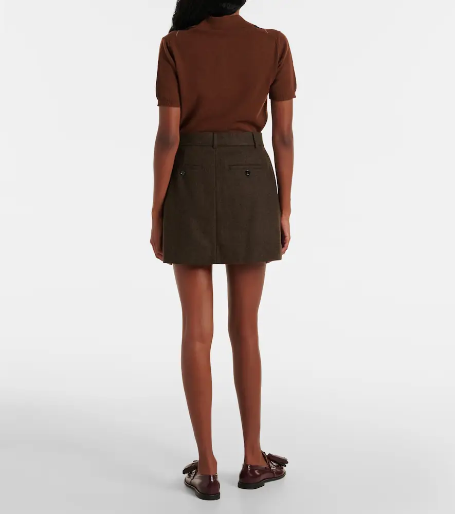 AMI PARIS Wool flannel miniskirt | Thumbnail 3