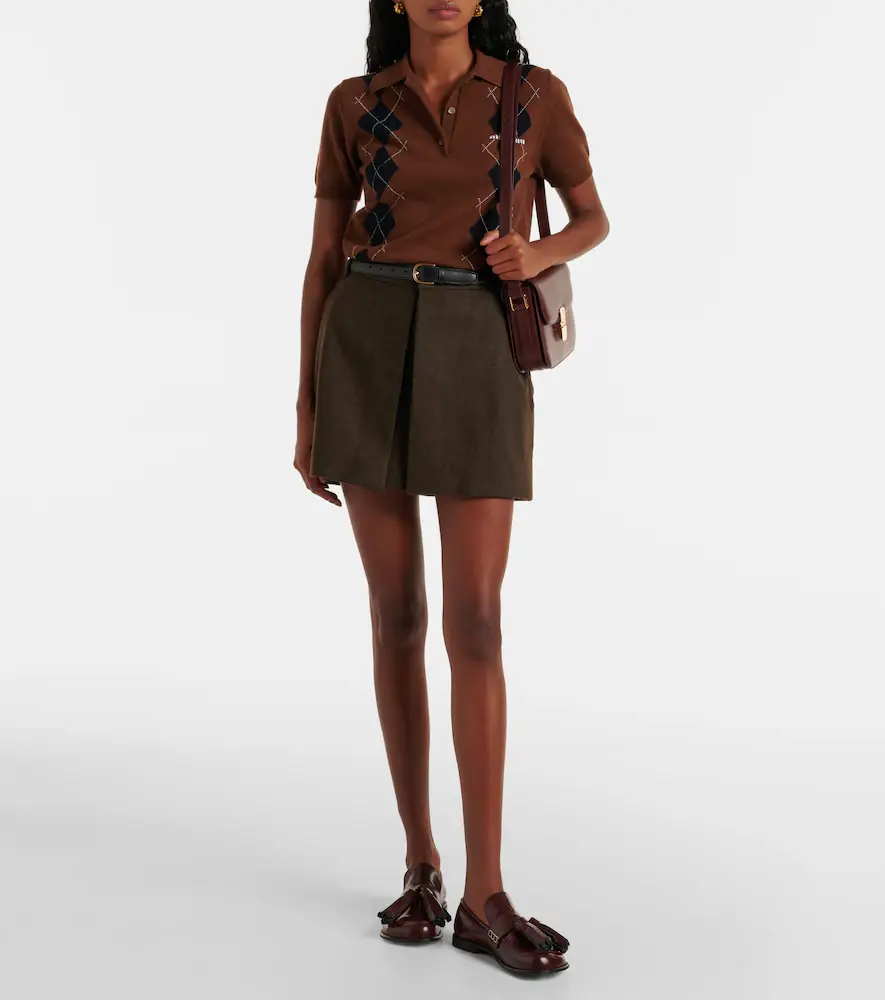 AMI PARIS Wool flannel miniskirt | Thumbnail 5