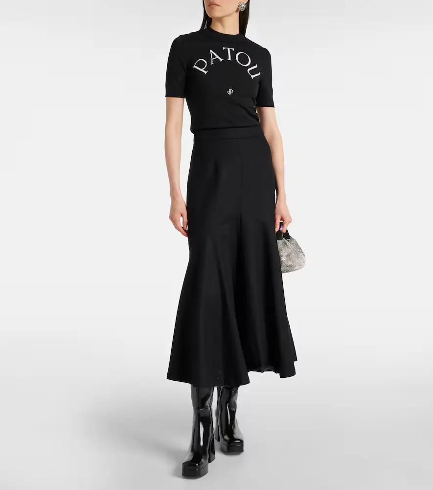 Patou Peplum wool-blend midi skirt | Thumbnail 5 Patou Peplum wool-blend midi skirt | Thumbnail 5