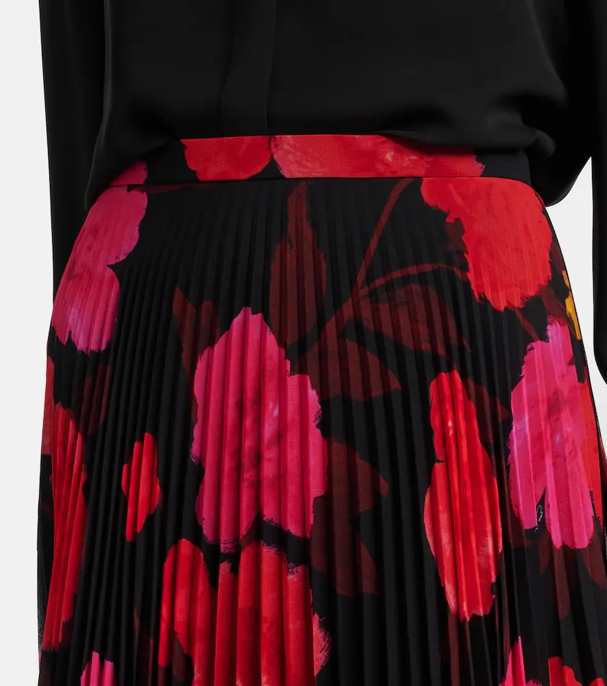 Erdem Pleated floral midi skirt | Thumbnail 3
