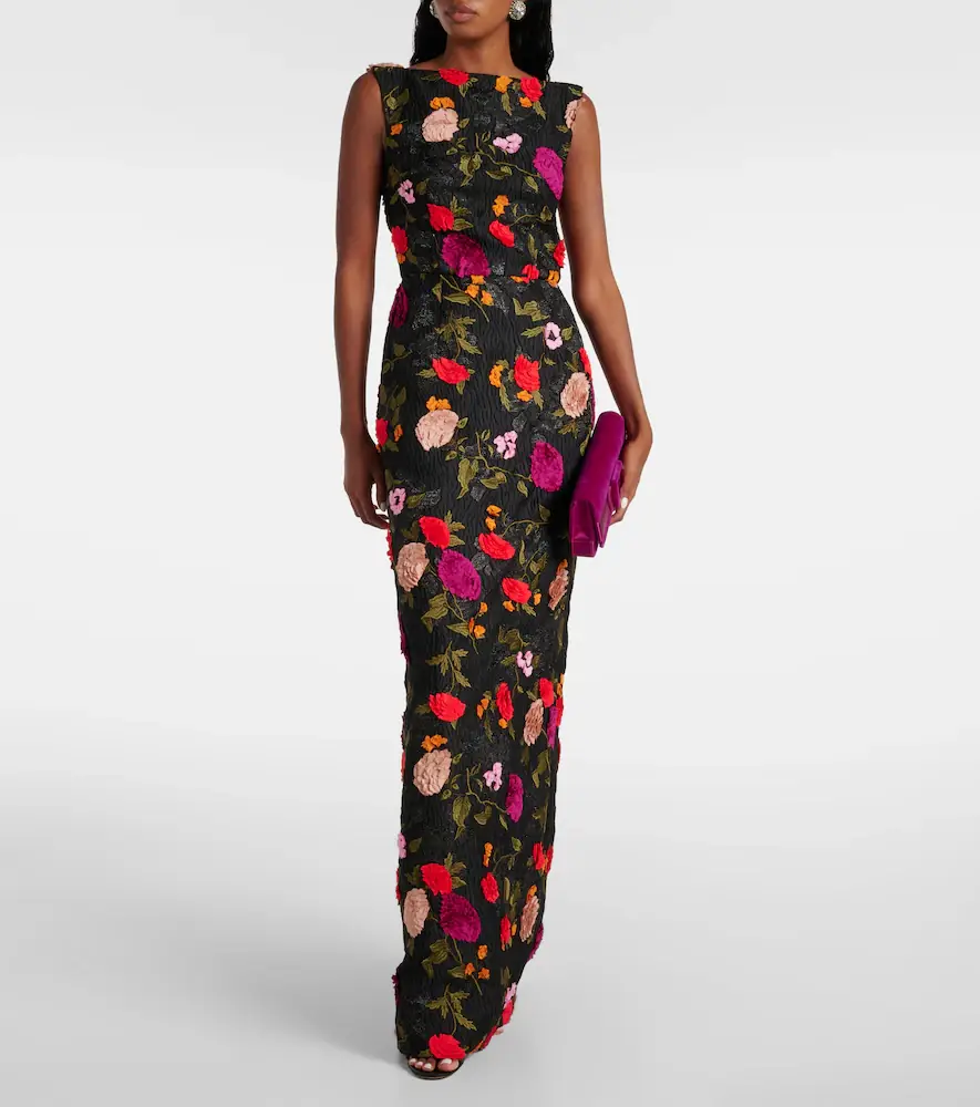 Erdem Embroidered jacquard gown | Thumbnail 3