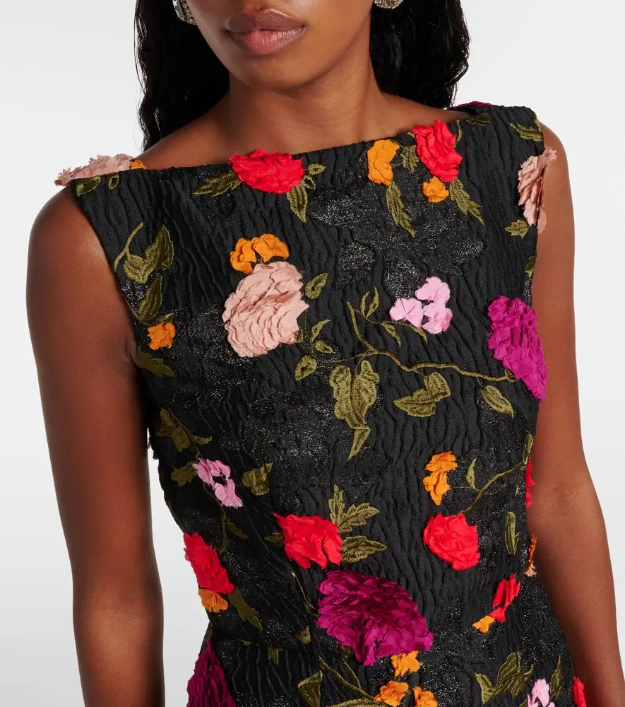Erdem Embroidered jacquard gown | Thumbnail 5