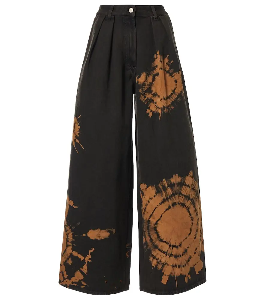 Alanui Printed cotton wide-leg pants | Image 1 Alanui Printed cotton wide-leg pants | Image 1