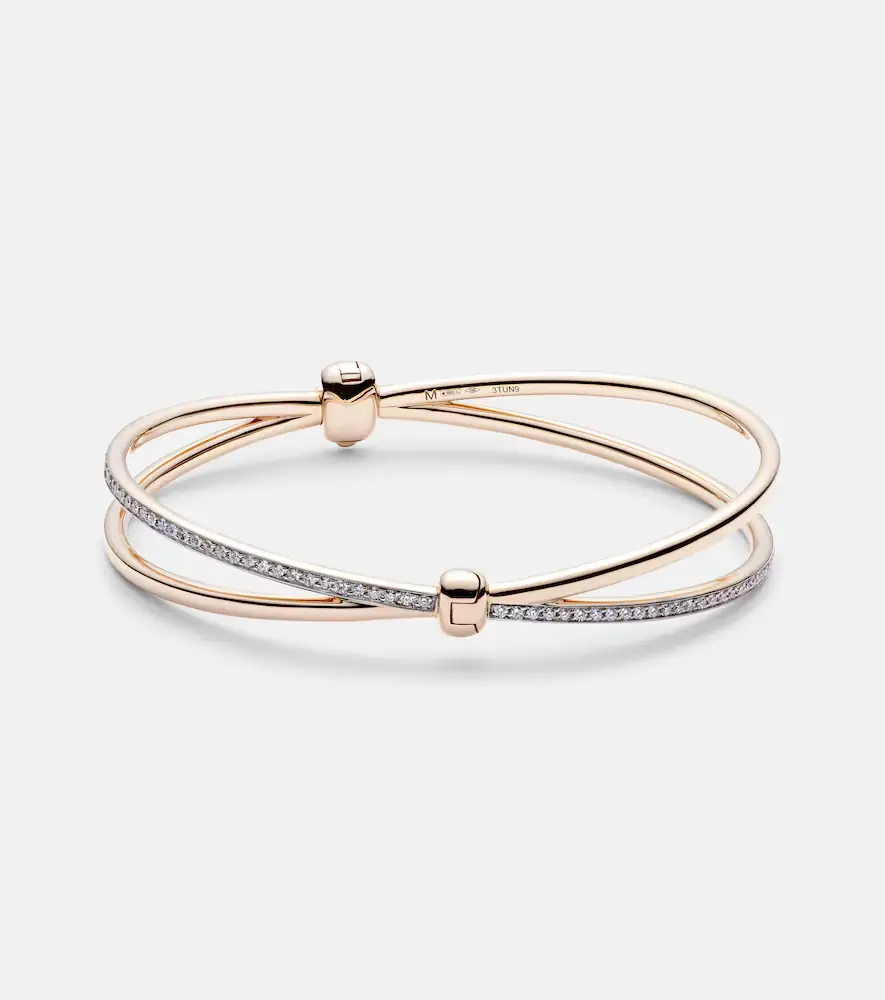 Pomellato Together 18kt rose gold bangle with white diamonds | Thumbnail 4 Pomellato Together 18kt rose gold bangle with white diamonds | Thumbnail 4