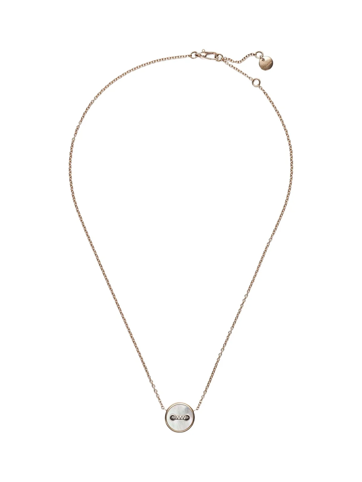 Pom Pom Dot 18kt rose gold pendant necklace with mother-of-pearl and diamonds Pom Pom Dot 18kt rose gold pendant necklace with mother-of-pearl and diamonds