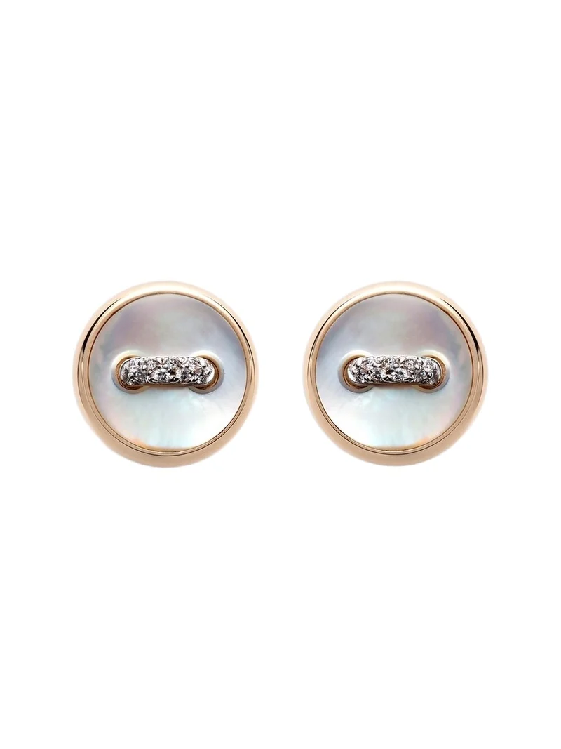 Pom Pom Dot 18kt rose gold earrings with mother of pearl and diamonds Pom Pom Dot 18kt rose gold earrings with mother of pearl and diamonds