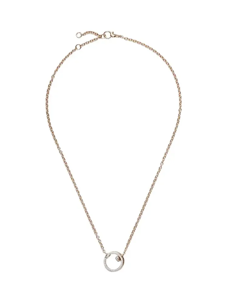 Together 18kt rose gold pendant necklace with diamonds Together 18kt rose gold pendant necklace with diamonds