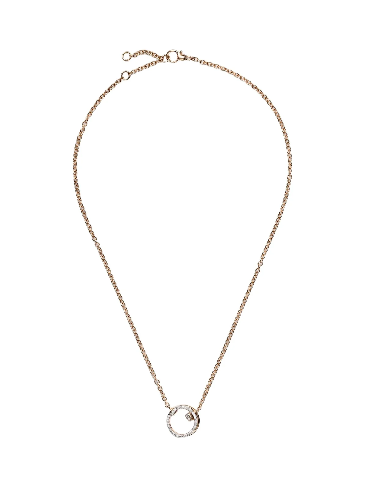 Together 18kt rose gold pendant necklace with diamonds Together 18kt rose gold pendant necklace with diamonds