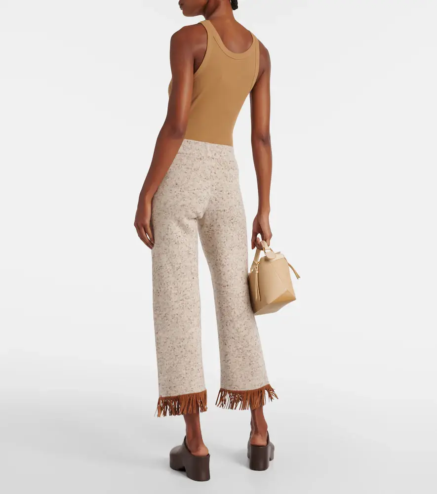 Alanui Dreamscape fringed wool-blend pants | Thumbnail 4