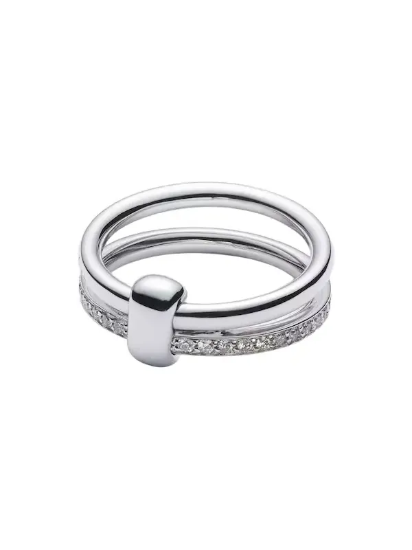 Together 18kt white gold ring with diamonds Together 18kt white gold ring with diamonds