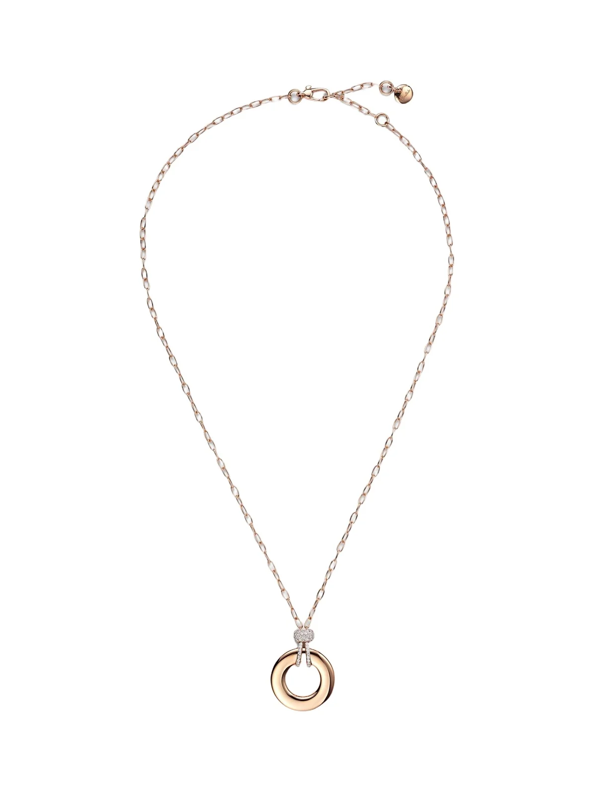 Iconica 18kt rose gold pendant necklace with diamonds Iconica 18kt rose gold pendant necklace with diamonds