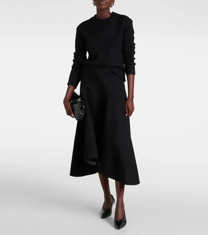 Plan C Pleated asymmetric midi skirt | Thumbnail 2