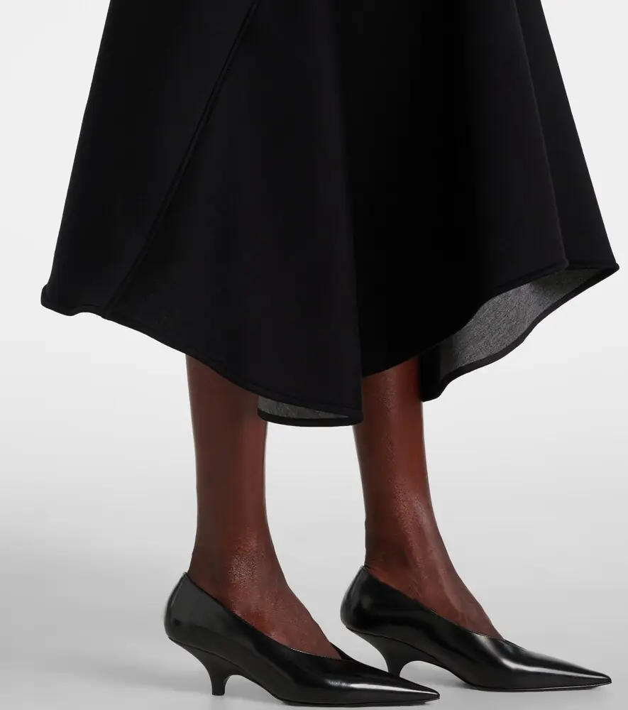 Plan C Pleated asymmetric midi skirt | Thumbnail 4