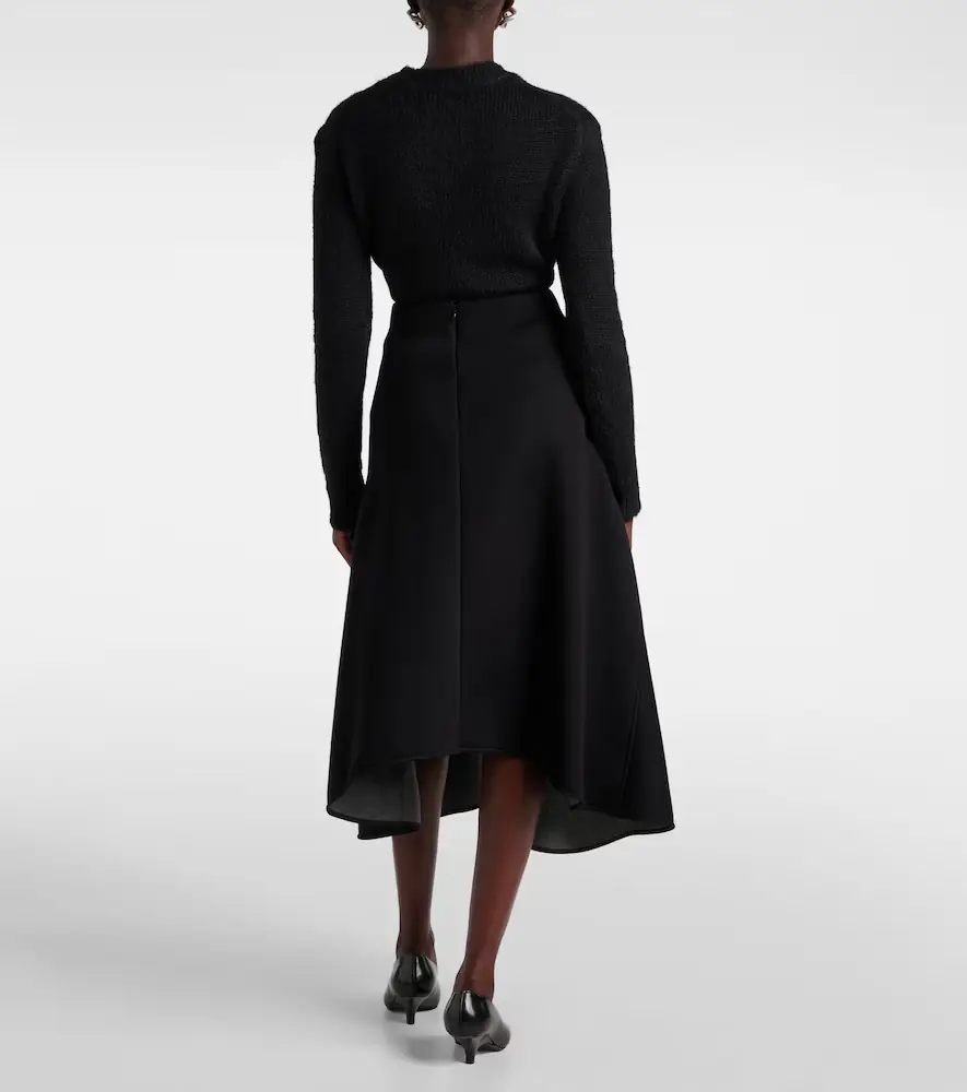 Plan C Pleated asymmetric midi skirt | Thumbnail 5