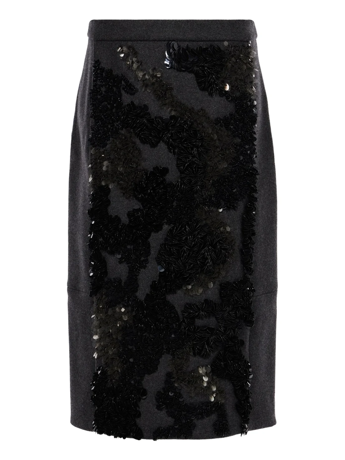 Sequined wool-blend midi skirt