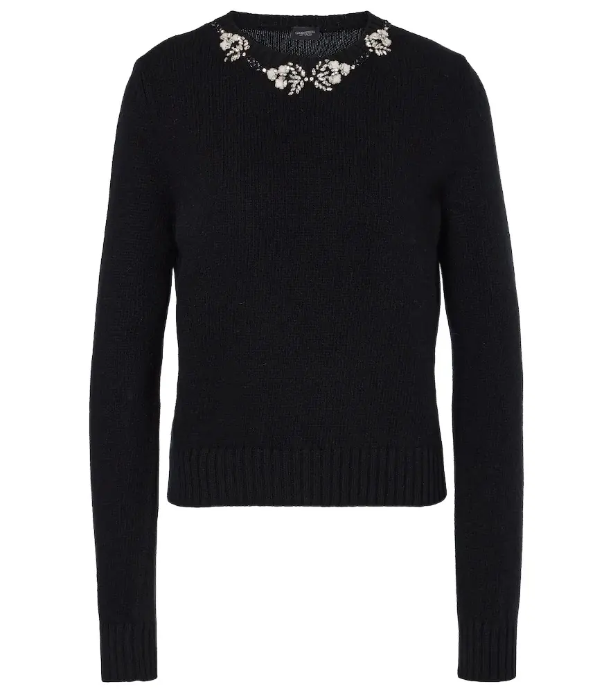 Giambattista Valli Embellished wool sweater | Image 1 Giambattista Valli Embellished wool sweater | Image 1