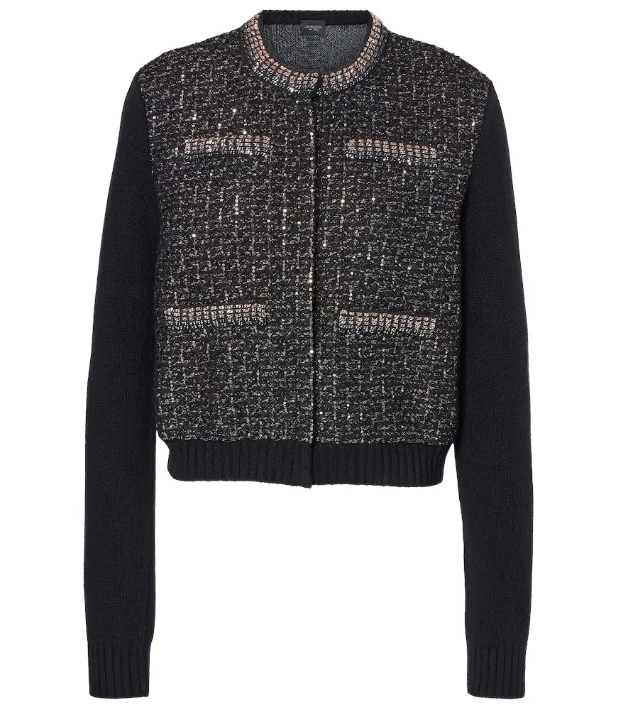 Giambattista Valli Sequined wool cardigan | Image 1 Giambattista Valli Sequined wool cardigan | Image 1