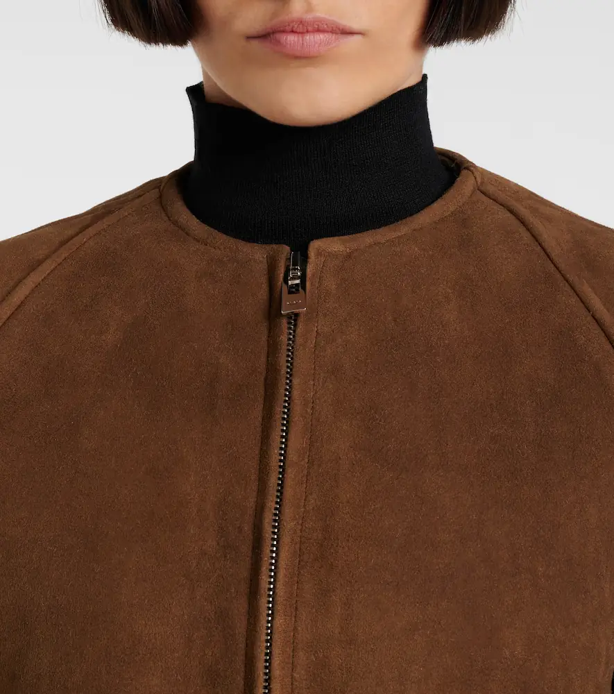 ALAÏA Shearling-trimmed suede jacket | Thumbnail 6 ALAÏA Shearling-trimmed suede jacket | Thumbnail 6