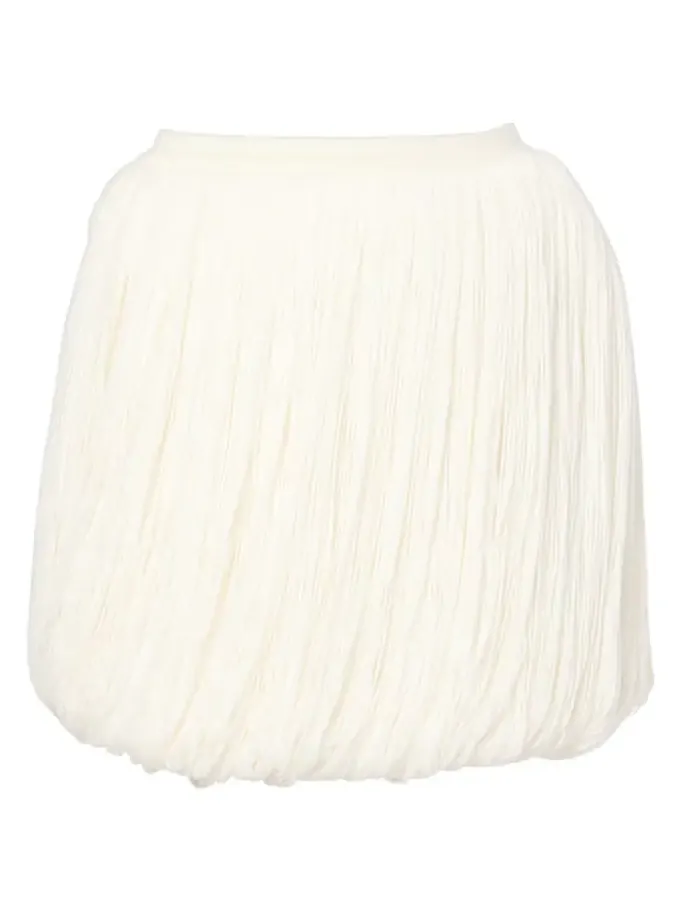 Alaïa Fringed wool miniskirt