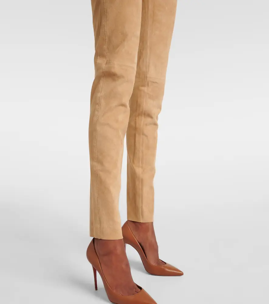 Joseph Mid-rise suede leggings | Thumbnail 4 Joseph Mid-rise suede leggings | Thumbnail 4