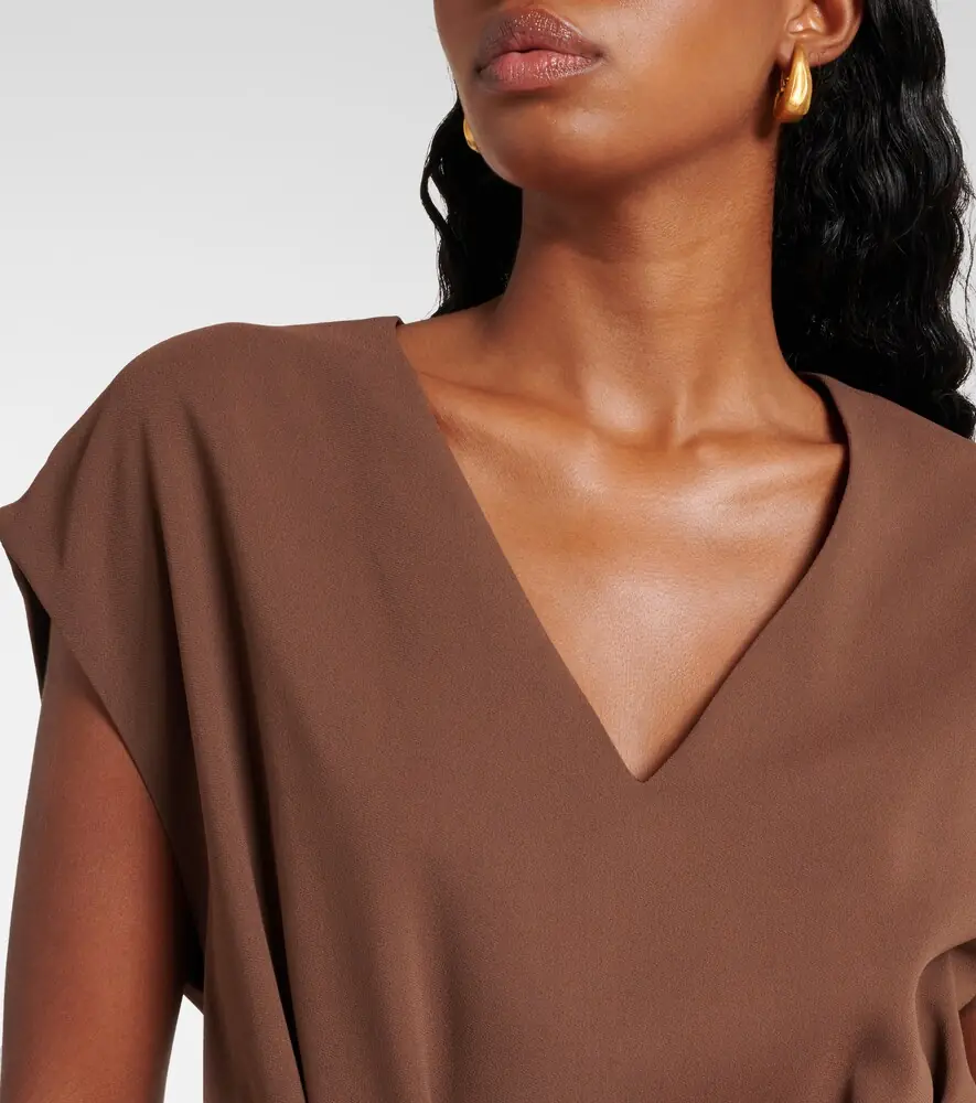Joseph Pleated cady midi dress | Thumbnail 3 Joseph Pleated cady midi dress | Thumbnail 3