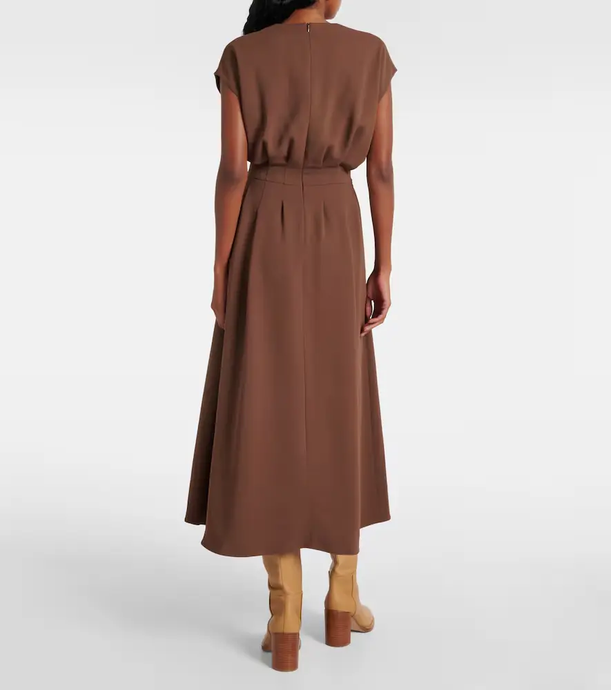 Joseph Pleated cady midi dress | Thumbnail 6 Joseph Pleated cady midi dress | Thumbnail 6