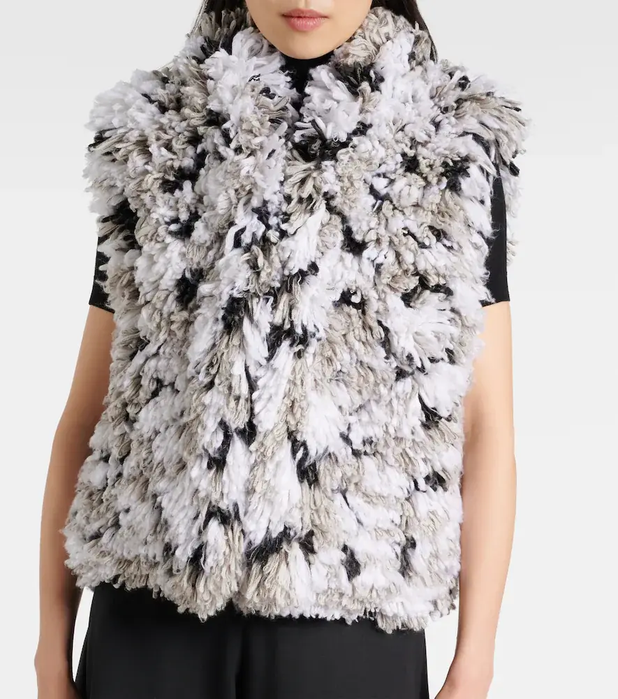 Alaïa Alaïa Lynx faux shearling jacquard vest | Thumbnail 4 Alaïa Alaïa Lynx faux shearling jacquard vest | Thumbnail 4