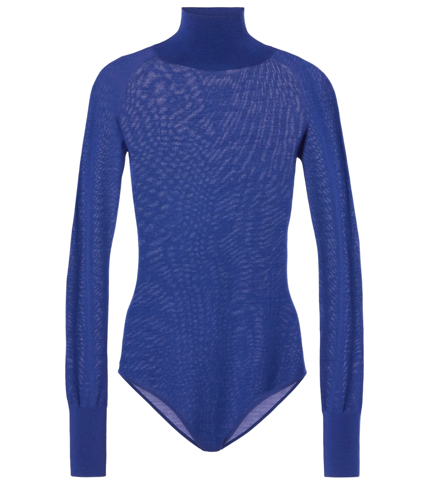 ALAÏA Sheer turtleneck wool bodysuit