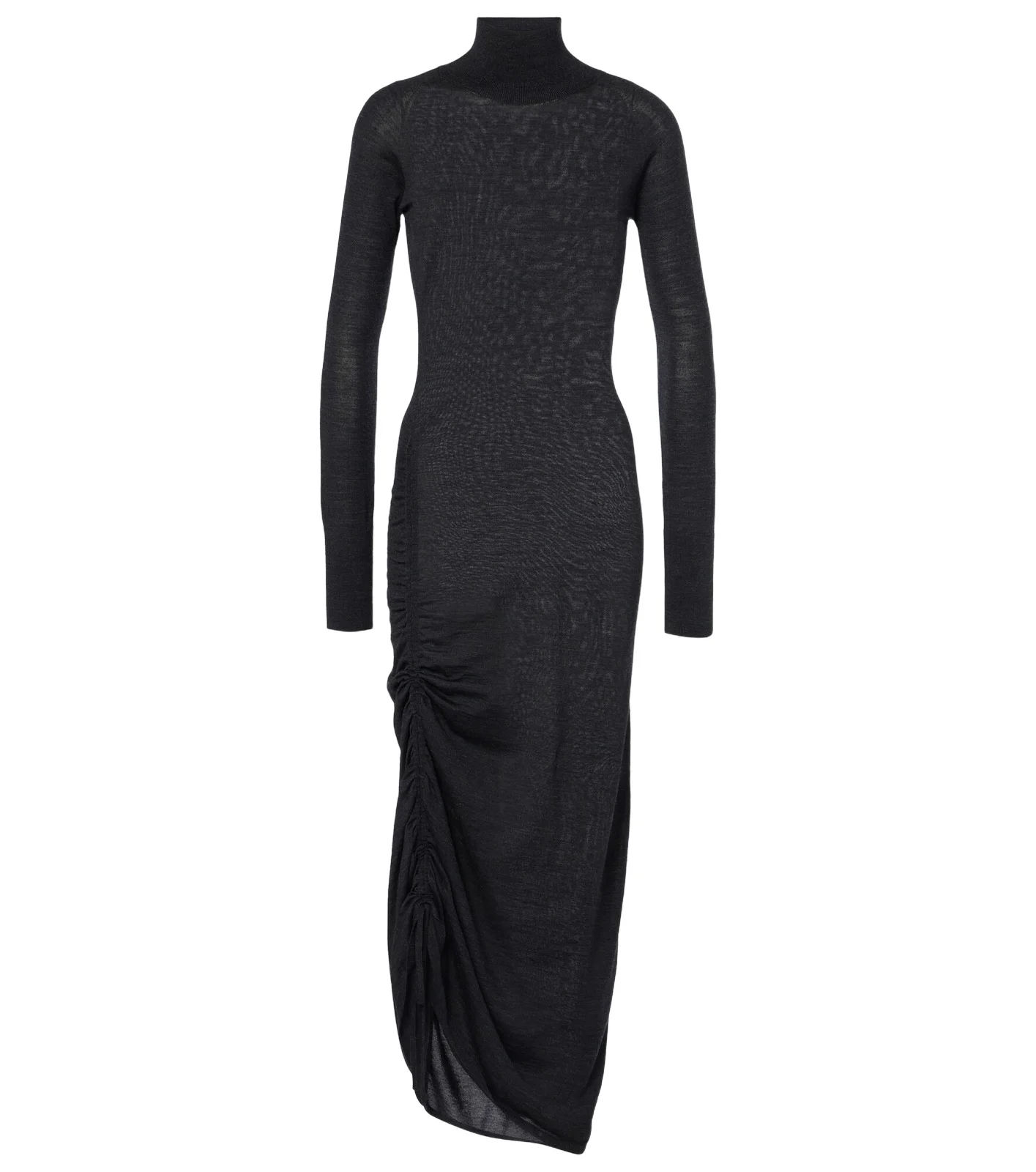 ALAÏA Draped wool turtleneck dress ALAÏA Draped wool turtleneck dress